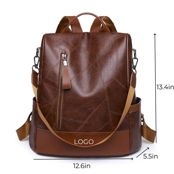 PU Leather Women Backpack Purse Anti-theft Fashion