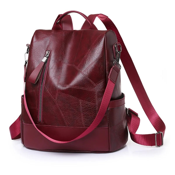 PU Leather Women Backpack Purse Anti-theft Fashion