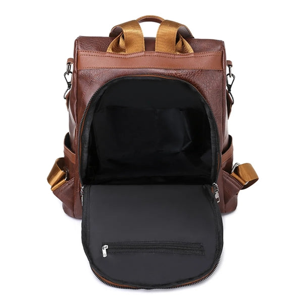 PU Leather Women Backpack Purse Anti-theft Fashion