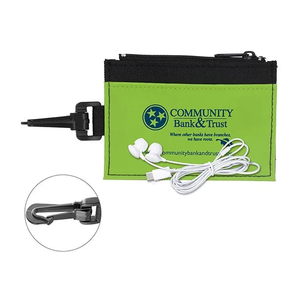 ZipTune ID Mobile Tech Earbud Kit in Travel Wallet
