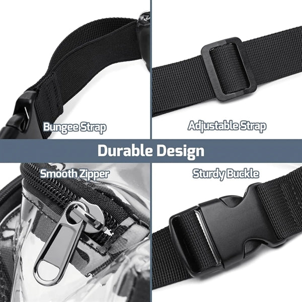 Travel-Friendly Clear Fanny Pack, Transparent Pouch.