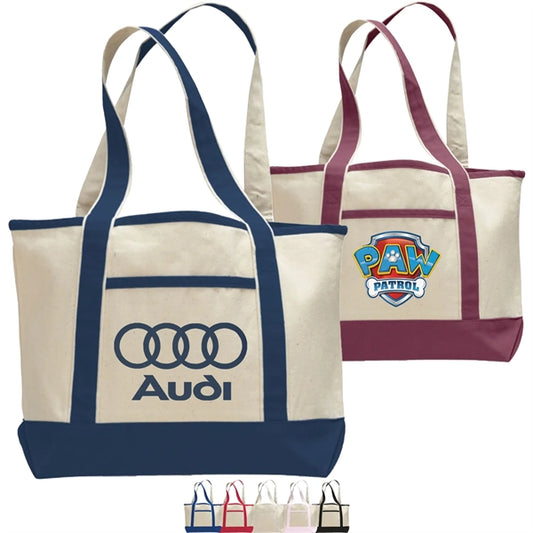 12 Oz. Small Cotton Canvas Deluxe Shopping Tote Bag