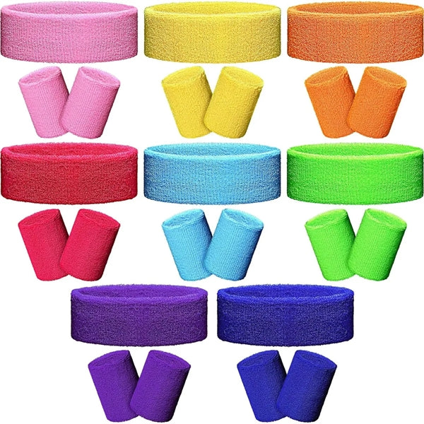 Headband Wristband Set Terry Cloth