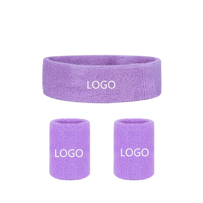 Headband Wristband Set Terry Cloth