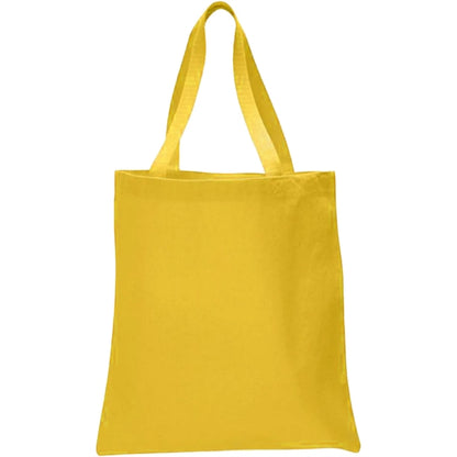 12 oz. 100% Cotton Canvas Tour Tote Bag With Bottom Gusset