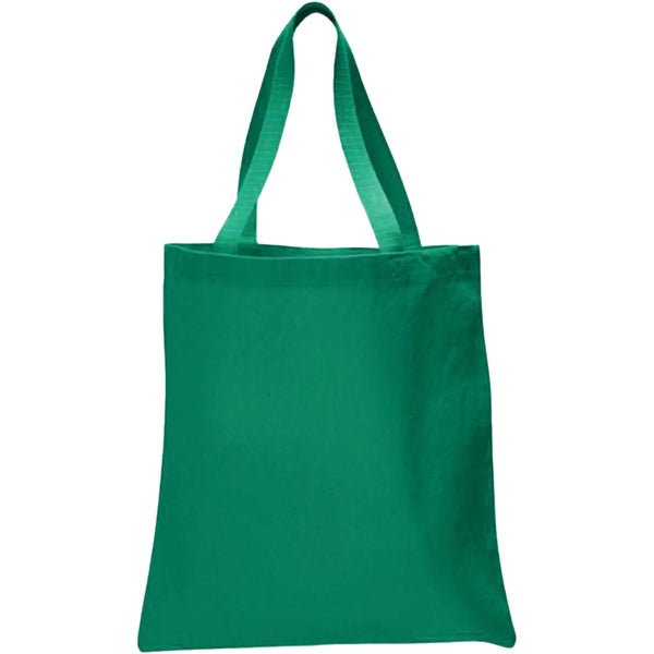 12 oz. 100% Cotton Canvas Tour Tote Bag With Bottom Gusset