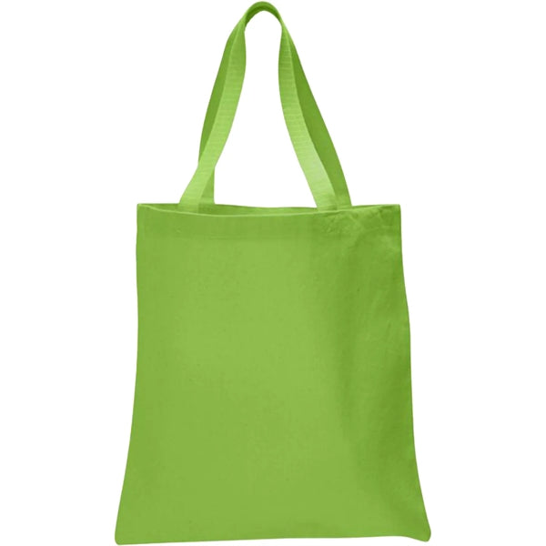 12 oz. 100% Cotton Canvas Tour Tote Bag With Bottom Gusset