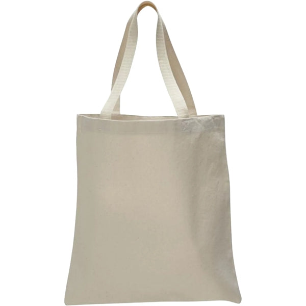 12 oz. 100% Cotton Canvas Tour Tote Bag With Bottom Gusset