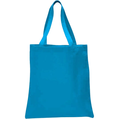 12 oz. 100% Cotton Canvas Tour Tote Bag With Bottom Gusset