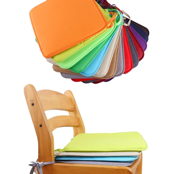 Square Seat Covers Chair Mat Cushion Pads with Ties