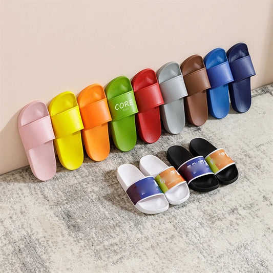 Slide Sandals Open Toe Shower Slipper Non-Slip PVC Shoes
