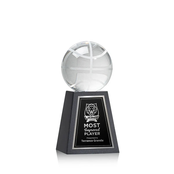 Basketball Award on Tall Marble Base