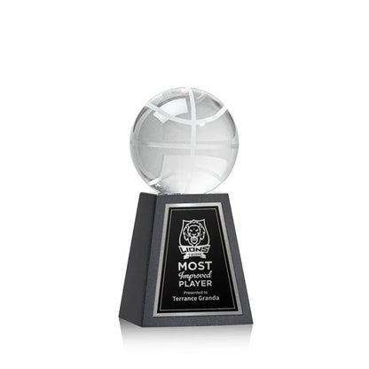 Basketball Award on Tall Marble Base