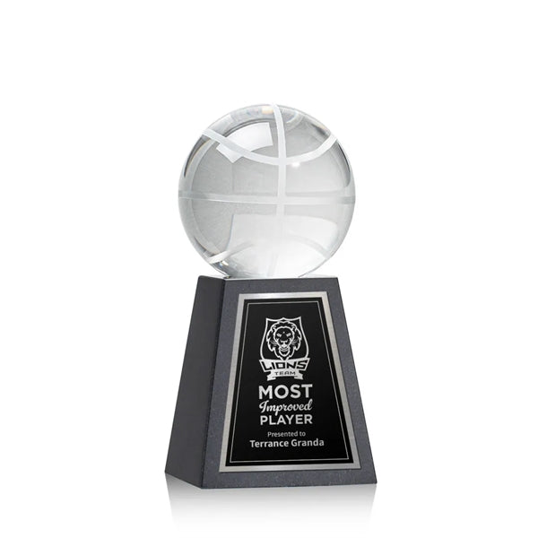 Basketball Award on Tall Marble Base