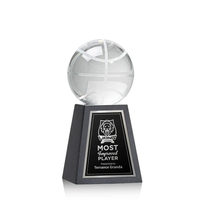 Basketball Award on Tall Marble Base
