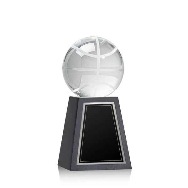 Basketball Award on Tall Marble Base