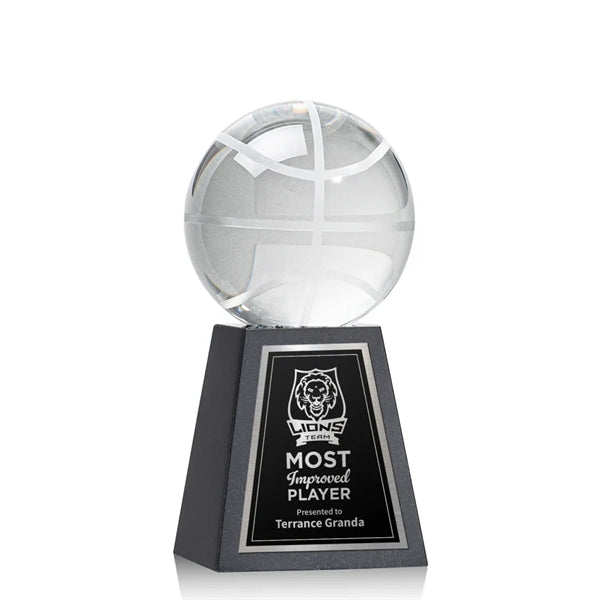 Basketball Award on Tall Marble Base