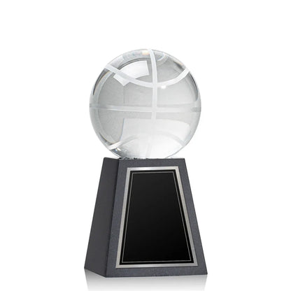 Basketball Award on Tall Marble Base