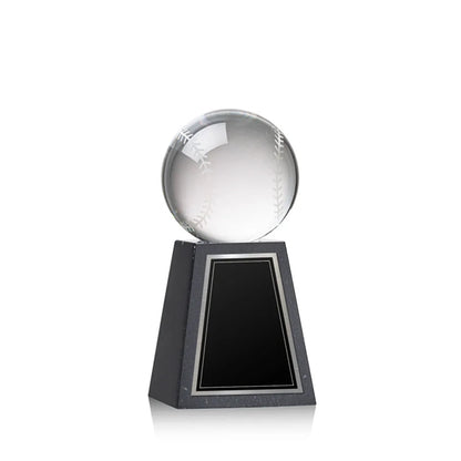 Baseball Award on Tall Marble Base