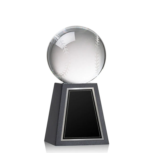 Baseball Award on Tall Marble Base