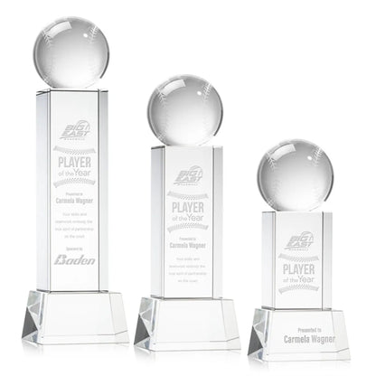 Baseball Award on Belcroft Base - Clear