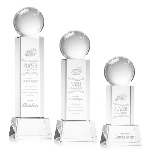 Baseball Award on Belcroft Base - Clear