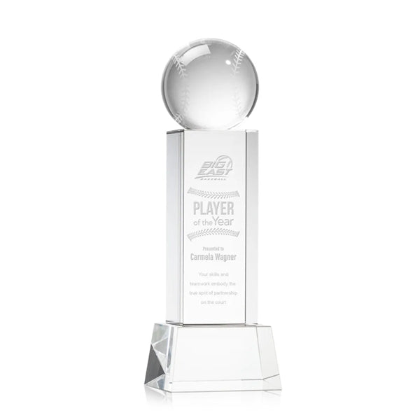 Baseball Award on Belcroft Base - Clear