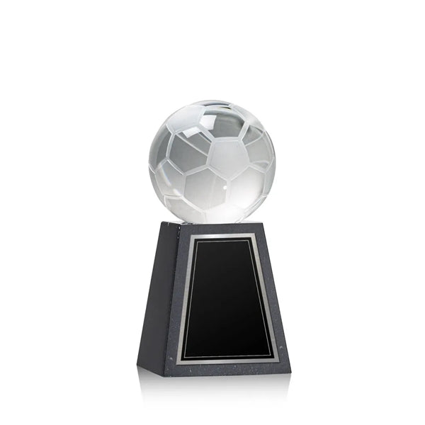 Soccer Ball Award on Tall Marble Base