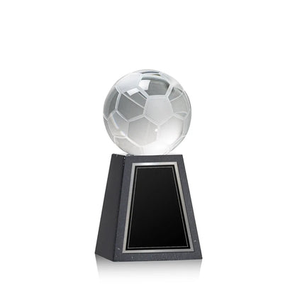 Soccer Ball Award on Tall Marble Base