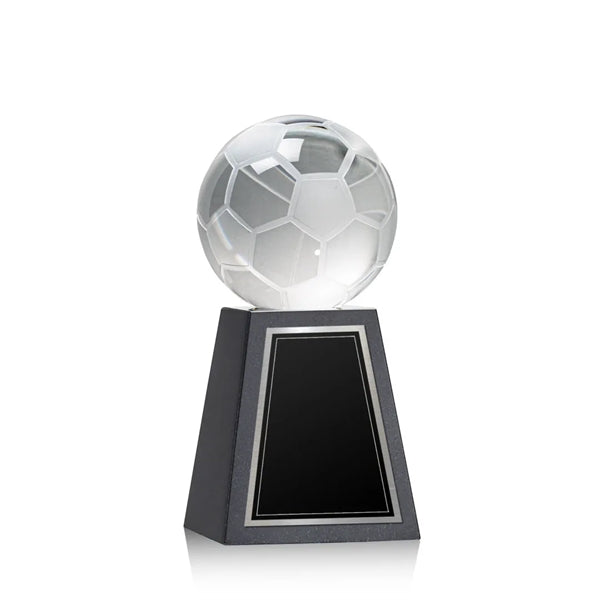 Soccer Ball Award on Tall Marble Base