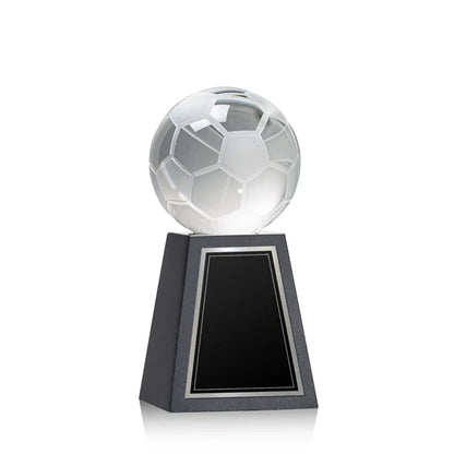 Soccer Ball Award on Tall Marble Base