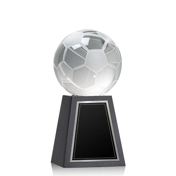 Soccer Ball Award on Tall Marble Base