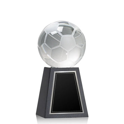 Soccer Ball Award on Tall Marble Base