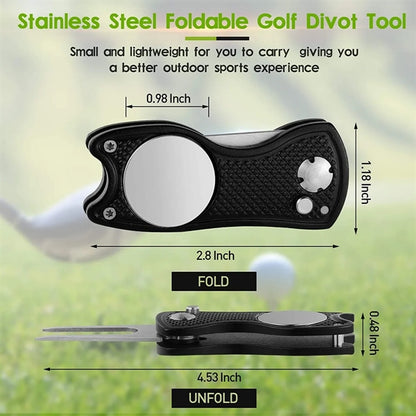 Stainless Steel Foldable Golf Divot Repair Tool