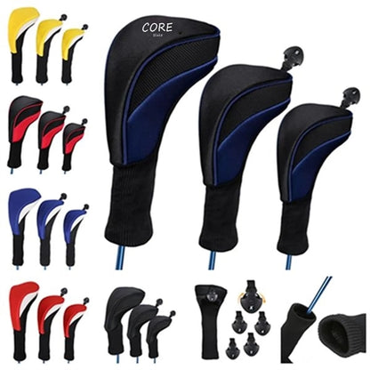 Golf Club Head Covers Woods Driver 3 Pieces