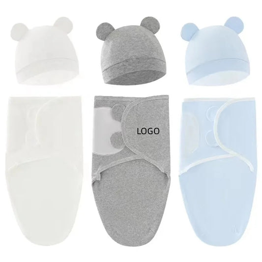 Baby Swaddle Wrap with Hat