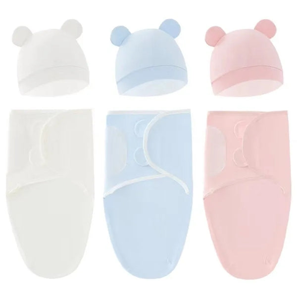 Baby Swaddle Wrap with Hat