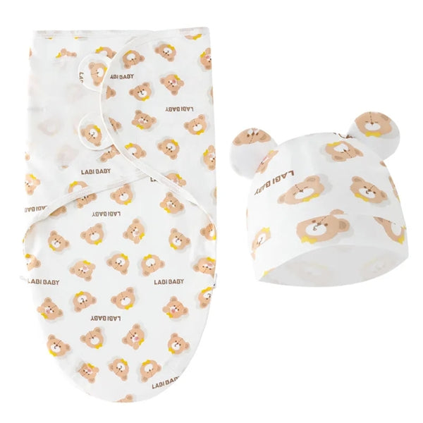 Baby Swaddle Wrap with Hat