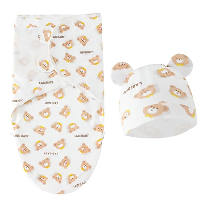 Baby Swaddle Wrap with Hat