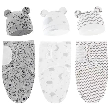 Baby Swaddle Wrap with Hat