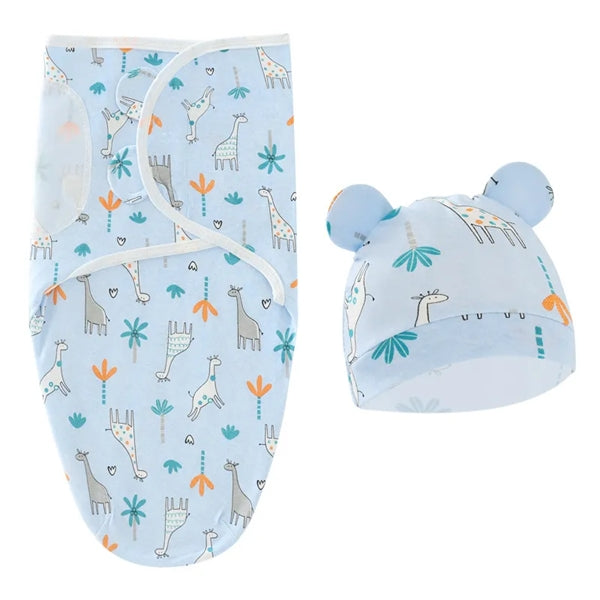 Baby Swaddle Wrap with Hat