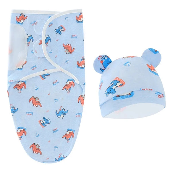 Baby Swaddle Wrap with Hat