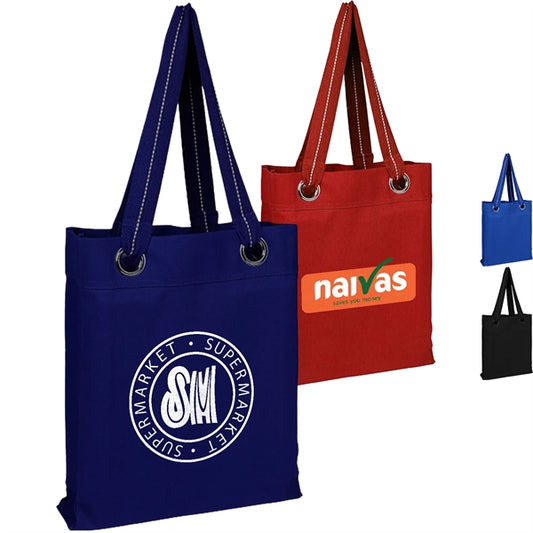 100% Cotton Heavy Canvas Tote Bag W/ Large Grommets