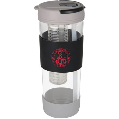 24 oz Glass Tumbler w/ Detachable Fruit Infuser & Sleeve