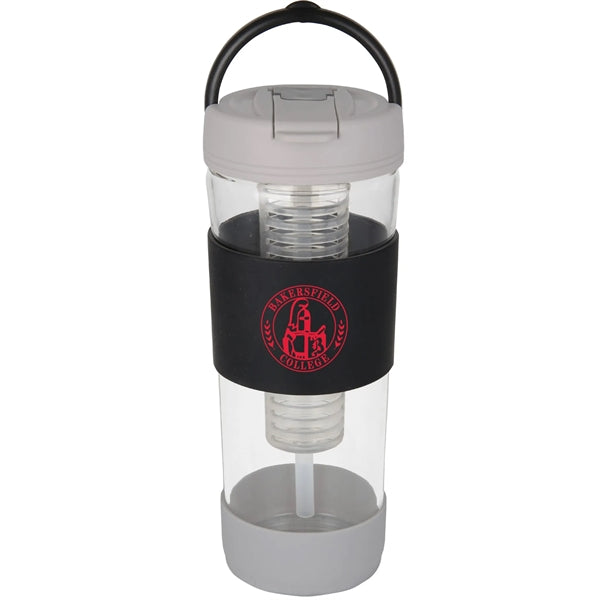 24 oz Glass Tumbler w/ Detachable Fruit Infuser & Sleeve