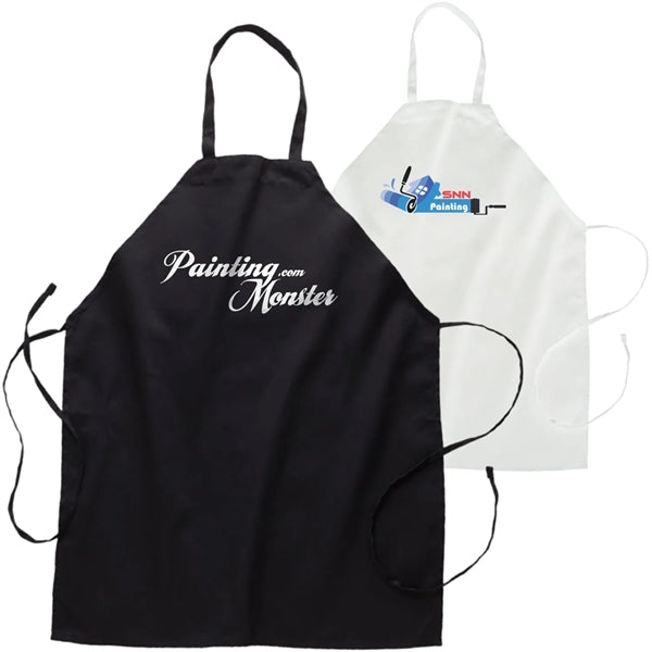 7.5 Oz. Twill Fabric Large Print Wide Bib Butcher Apron