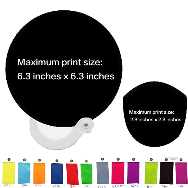 Custom 8 inches Pop Up Foldable Frisbee Handheld Round Fan