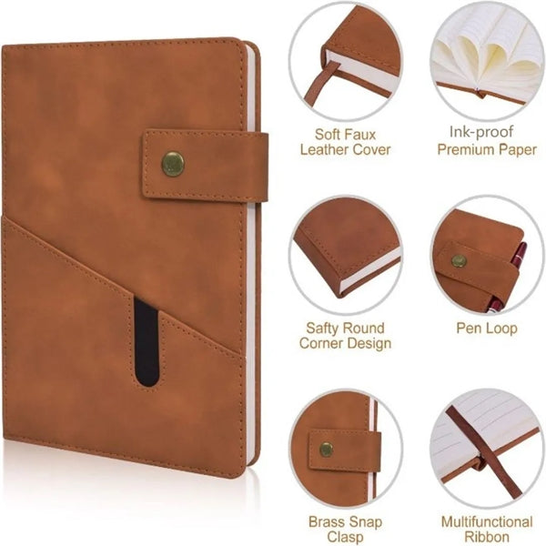 Hardcover Leather A5 Notebook With Deluxe Pen Gift Box