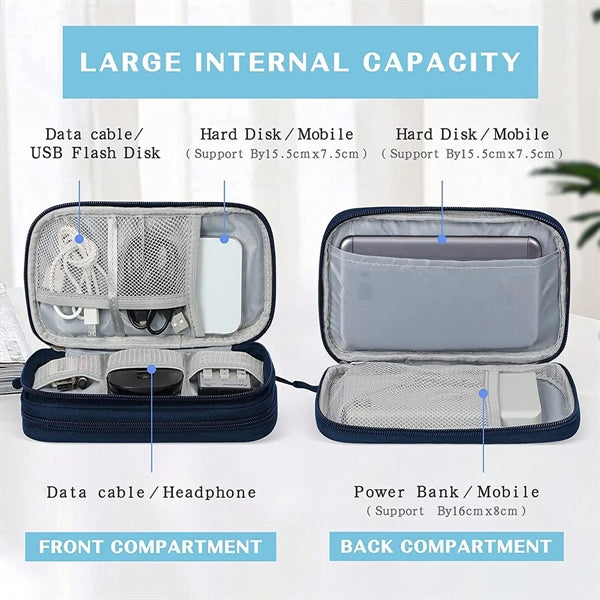Portable Waterproof Travel Cable Organizer Pouch