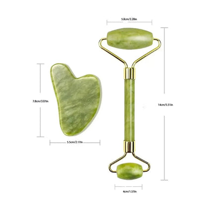 Face Roller and Gua Sha Set for Skin Care Routine